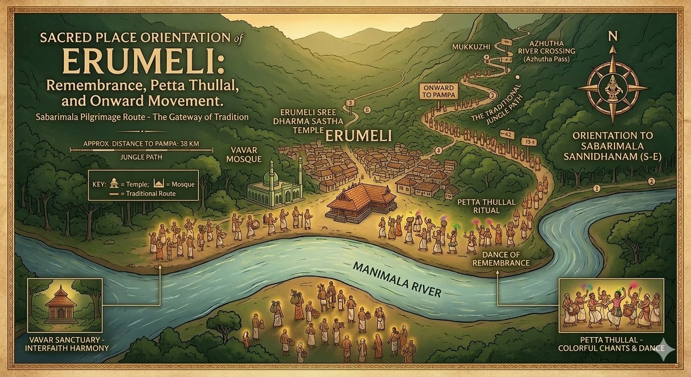 Erumeli orientation map for pilgrims
